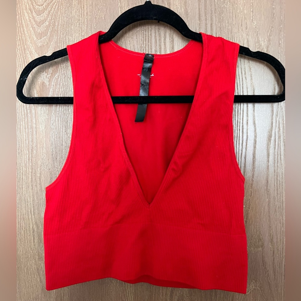 Urban Outfitters Red deep V tank. Size XL